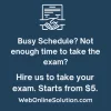 Hire us for taking your exam